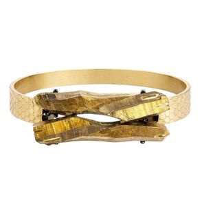 Gold Metal Druzy Bracelet